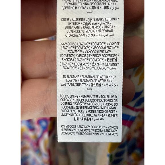 Boden Dress Womens 10 Blue Multicolor Olympia Jersey Maxi Paisley V-Neck D1155 - Picture 7 of 9